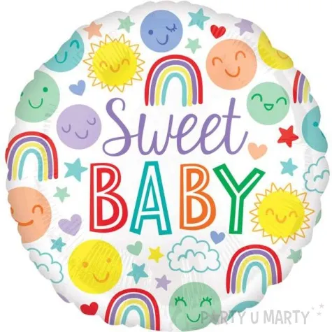 balon foliowy sweet baby wesole minki amscan 16 rnd