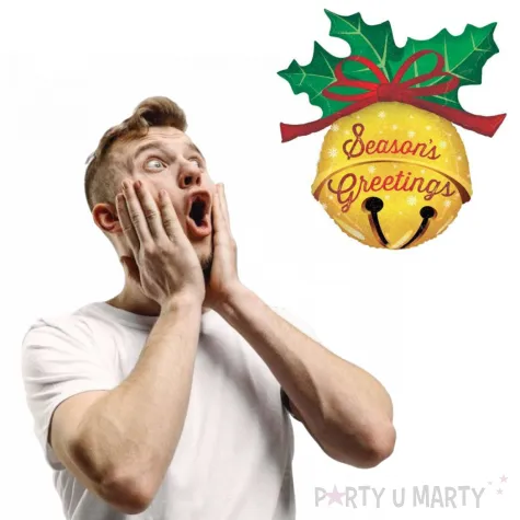 balon foliowy swiateczny dzwoneczek betallic 36 shp