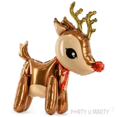 balon foliowy swiateczny renifer brazowy partydeco 24 shp