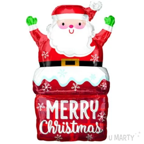 balon foliowy swiety mikolaj w kominie amscan 30 shp