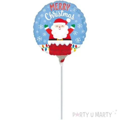 balon foliowy swiety mikolaj w kominie amscan 9 rnd