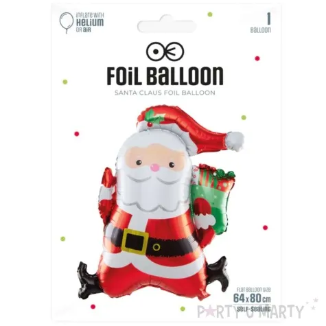 balon foliowy swiety mikolaj z prezentami partypal 31