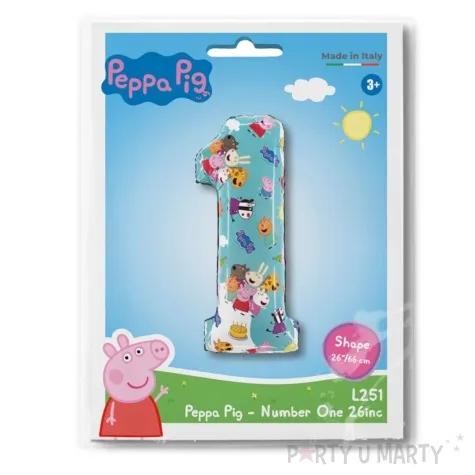 balon foliowy swinka peppa cyfra 1 grabo 26 dgt