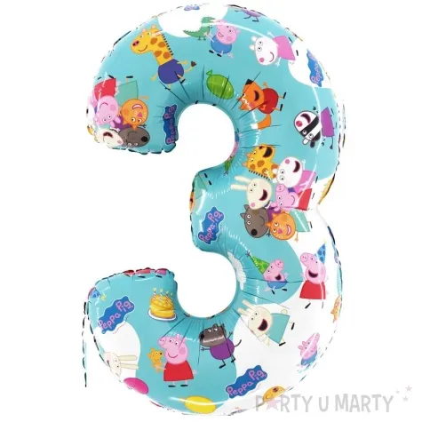 balon foliowy swinka peppa cyfra 3 grabo 26 dgt
