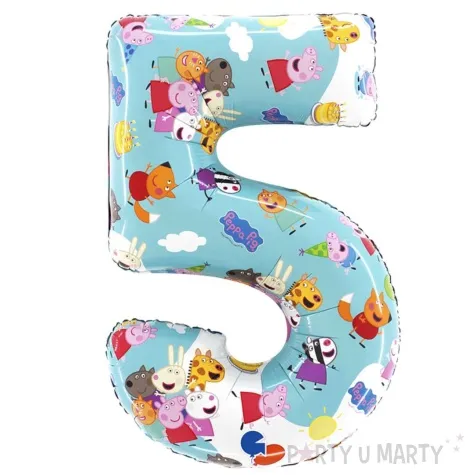 balon foliowy swinka peppa cyfra 5 grabo 26 dgt