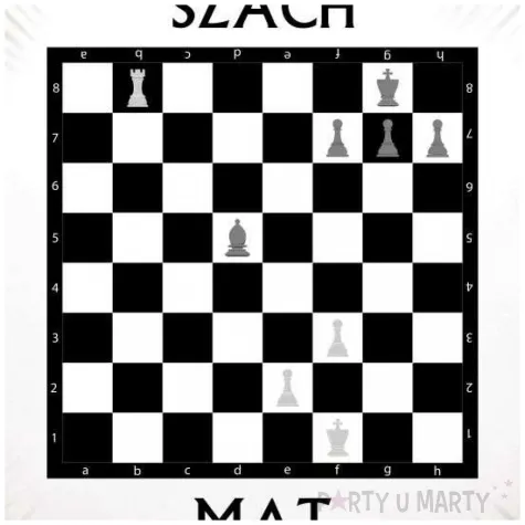 balon foliowy szachy plansza szach mat bialy 18