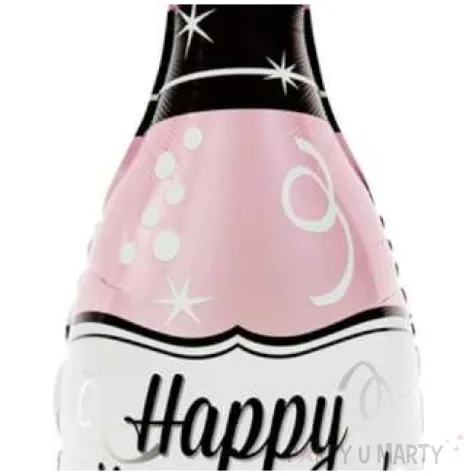 balon foliowy szampan happy new year rozowy partypal 39 shp