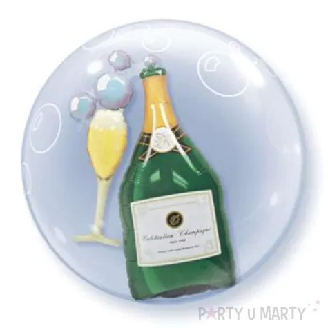 balon foliowy szampan transparentny qualatex 24 orb