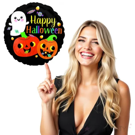 balon foliowy szczesliwy duszek czarny amscan 9 rnd