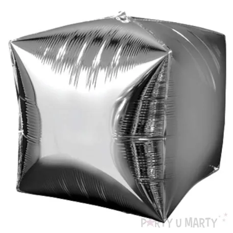 balon foliowy szescian srebrny amscan 15 cbz