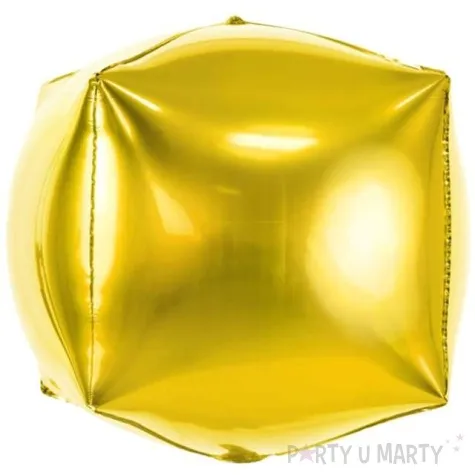 balon foliowy szescian zloty partydeco 14 cbz