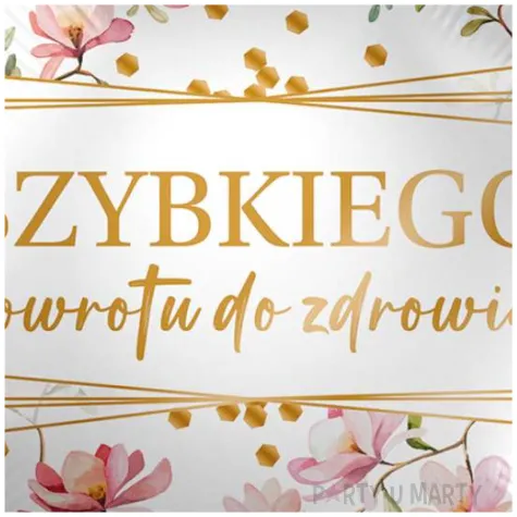 balon foliowy szybkiego powrotu do zdrowia bialy premioloon 17 rnd