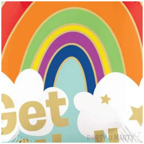 balon foliowy tecza get well amscan 16 rnd