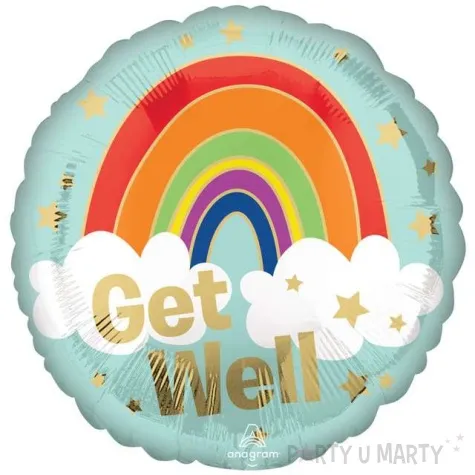 balon foliowy tecza get well amscan 16 rnd