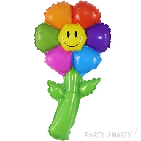 balon foliowy teczowy kwiatek godan 15 shp