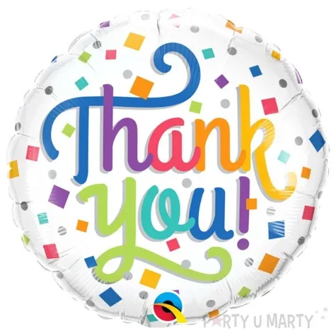 balon foliowy thank you qualatex 18 rnd