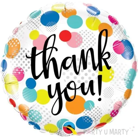 balon foliowy thank you qualatex 18 rnd