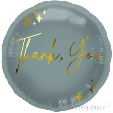 balon foliowy thank you szary folat 18 rnd