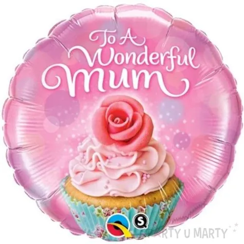 balon foliowy to a wonderful mum rozowy qualatex 18 rnd
