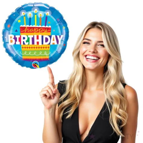 balon foliowy tort qualatex 9 rnd