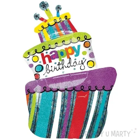 balon foliowy tort urodzinowy amscan