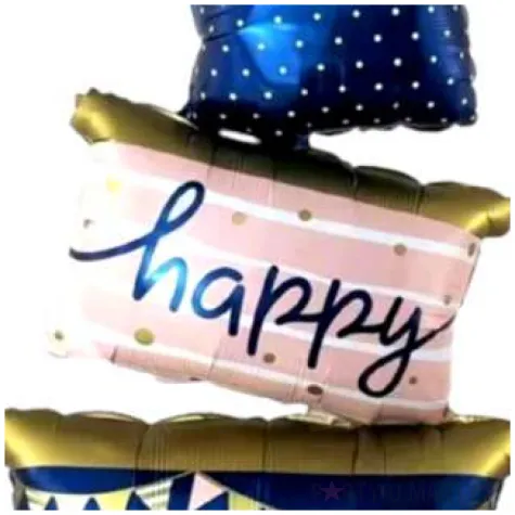 balon foliowy tort urodzinowy happy birthday jix 24 shp