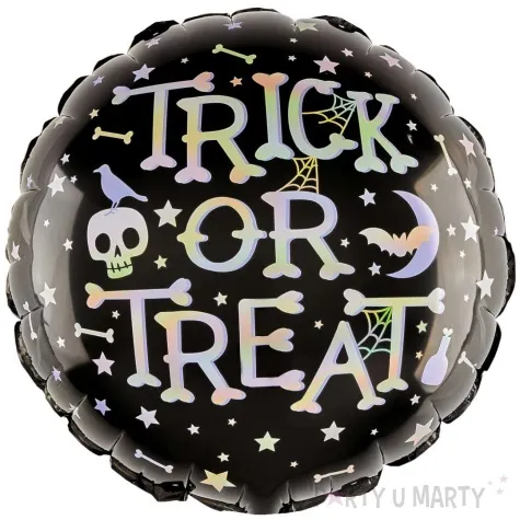 balon foliowy trick or treat czarny partypal 18 rnd