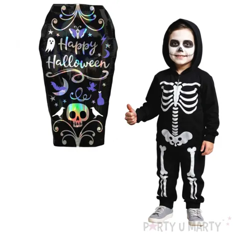 balon foliowy trumna happy halloween czarny amscan 27 shp