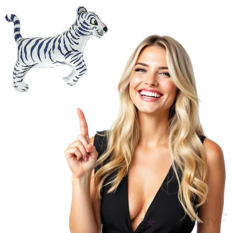 balon foliowy tygrys bialy flexmetal 14 shp