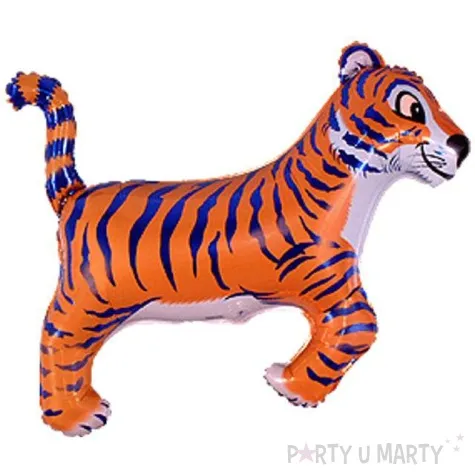 balon foliowy tygrys niebieskie prazki flexmetal 36 shp