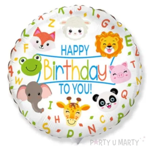 balon foliowy urodzinowe zwierzatka flexmetal 14 rnd