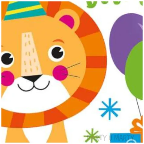 balon foliowy urodzinowy lew amscan 18 sqr