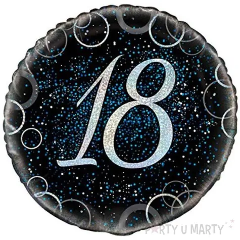 balon foliowy urodziny 18 glitz unique 18 rnd