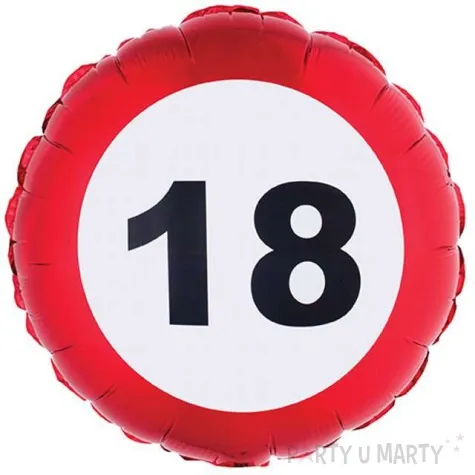balon foliowy urodziny 18 traffic birthday funny fashion 18 rnd