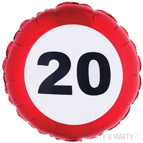 balon foliowy urodziny 20 traffic birthday funny fashion 18 rnd