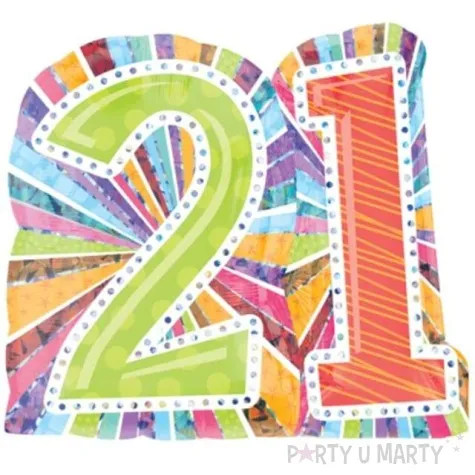 balon foliowy urodziny 21 amscan 28 shp