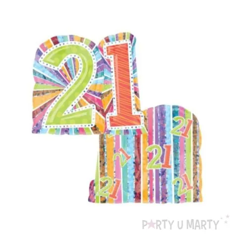 balon foliowy urodziny 21 amscan 28 shp