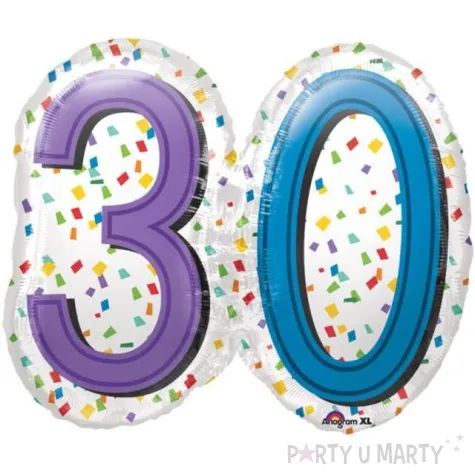 balon foliowy urodziny 30 rainbow birthday amscan 25 shp