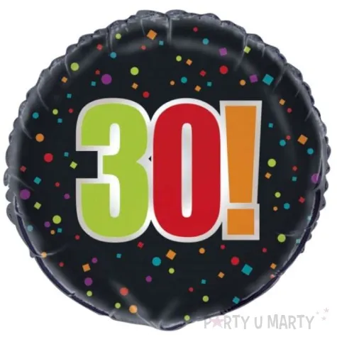 balon foliowy urodziny 30 unique 18 rnd