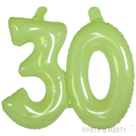 balon foliowy urodziny 30 zielony folat 14 dgt