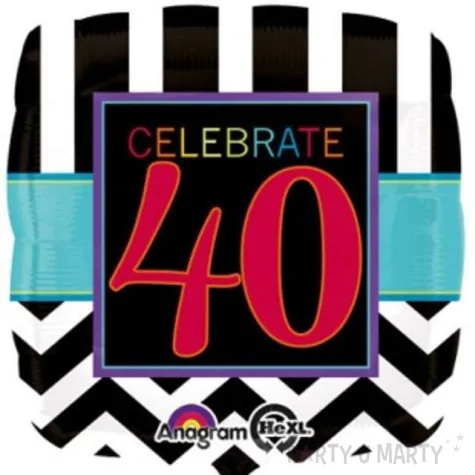 balon foliowy urodziny 40 amscan 18 sqr