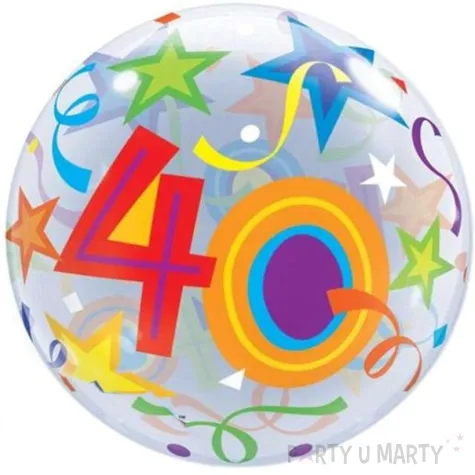 balon foliowy urodziny 40 qualatex bubbles 22 orb