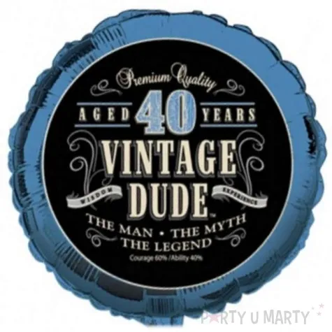 balon foliowy urodziny 40 vintage creativeconverting 18 rnd