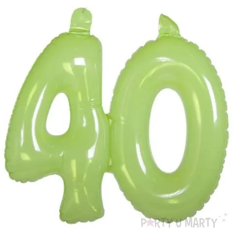 balon foliowy urodziny 40 zielony folat 18 dgt