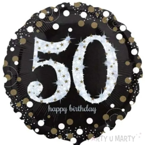 balon foliowy urodziny 50 amscan 18 rnd