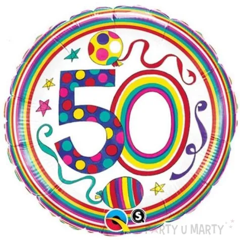 balon foliowy urodziny 50 qualatex 18 rnd