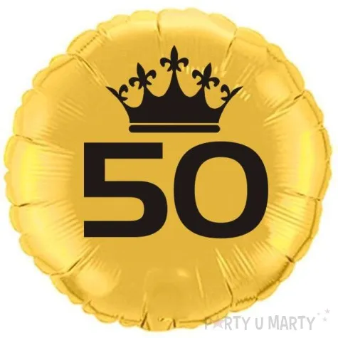 balon foliowy urodziny 50 zloty 18 rnd