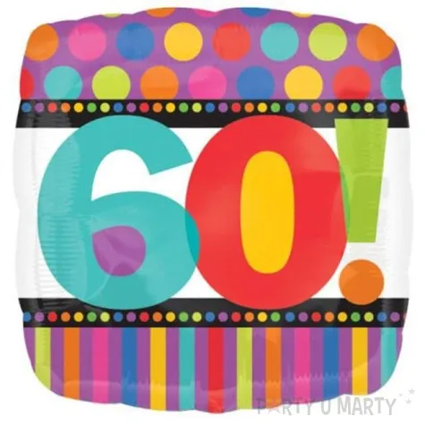 balon foliowy urodziny 60 amscan 18 sqr