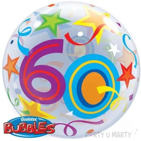 balon foliowy urodziny 60 qualatex bubbles 22 orb