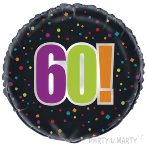 balon foliowy urodziny 60 unique 18 rnd